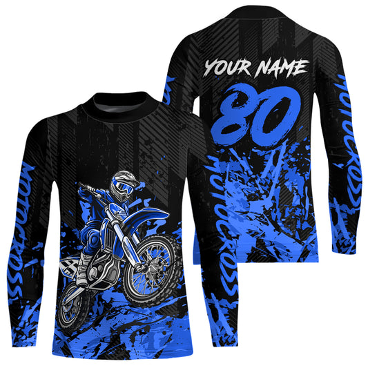 Custom Red Motocross Jersey Racing Motocycle Shirts for Men Women Kid UPF30+ DNT43