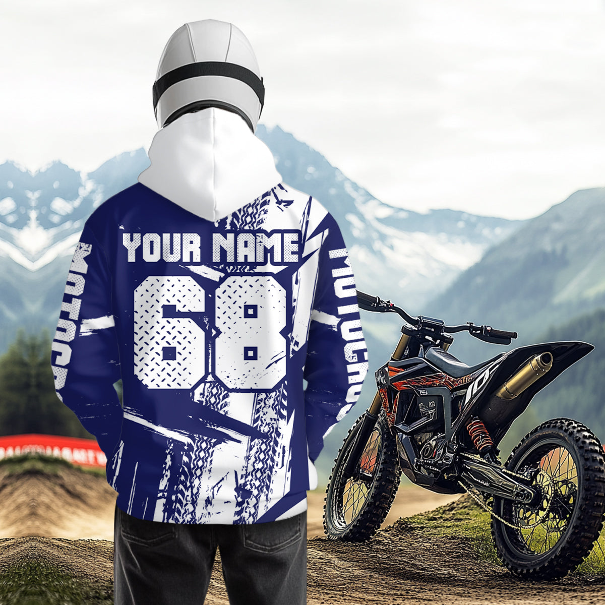Personalized ATV Motocross Hoodie Adult Men Women Quad Shirt ATV Riding Hoodie MHATV16