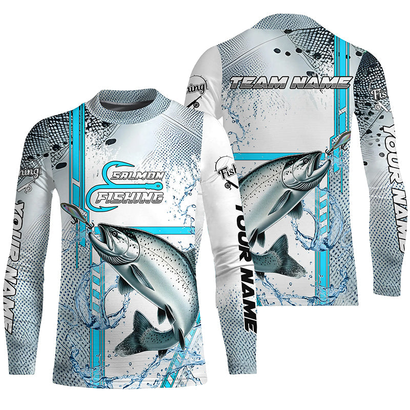 Chinook Salmon fishing scales custom Salmon fishing team jerseys, Salmon fishing apparel NQS8746