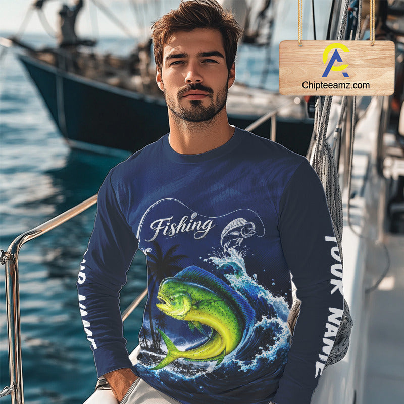 Mahi Mahi Fishing Custom Performance Fishing Shirts, Mahi Mahi Fishing Shirts Long Sleeve NBT856