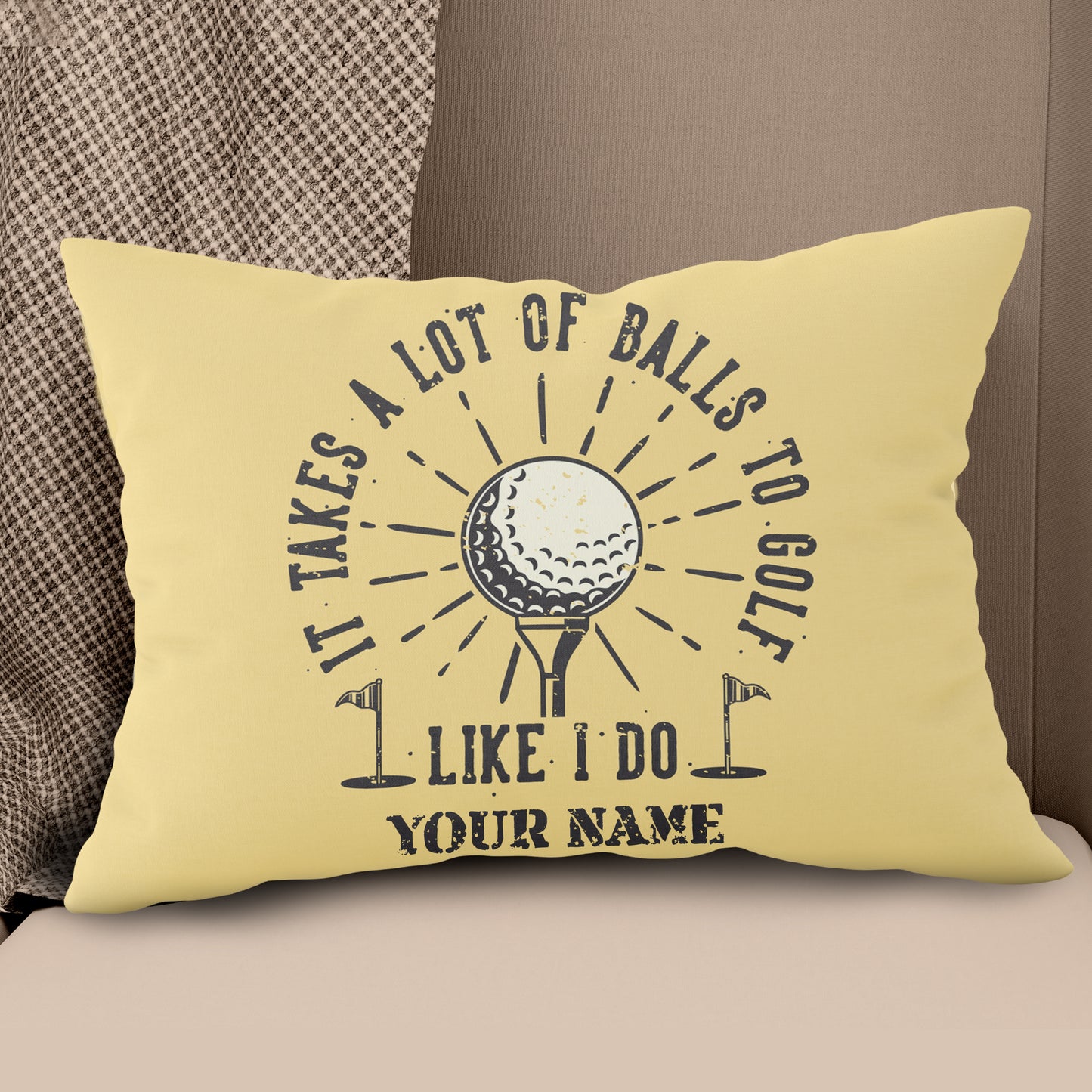 It Takes A Lot Of Balls Retro Custom Golf Pillow Personalized Golf Gifts LDT1118
