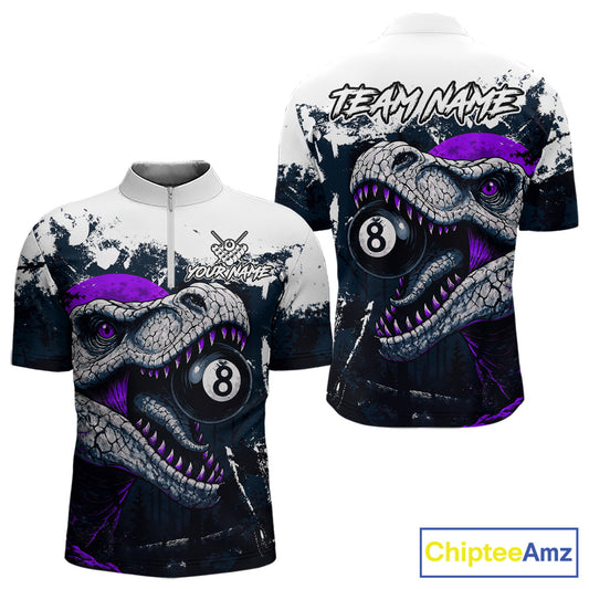 Personalized Sauropod 8 Ball Billiard Shirt For Men Custom Billiard Team Shirt, Pool Jersey|Purple TDM4768