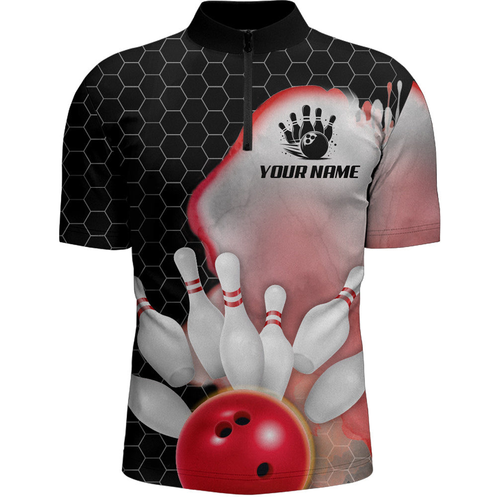 Personalized Bowling Shirt for Men Bowling Jersey Quarter Zip Shirt Unisex QZT284