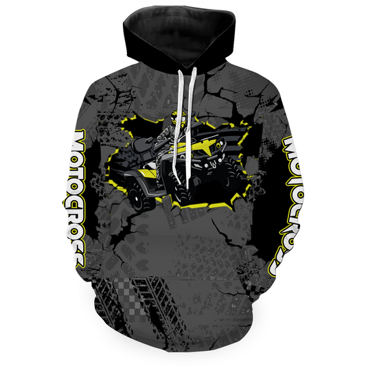 Personalized ATV Motocross Hoodie for Men Women Quad Bike ATV Racing Hoodie MHATV03