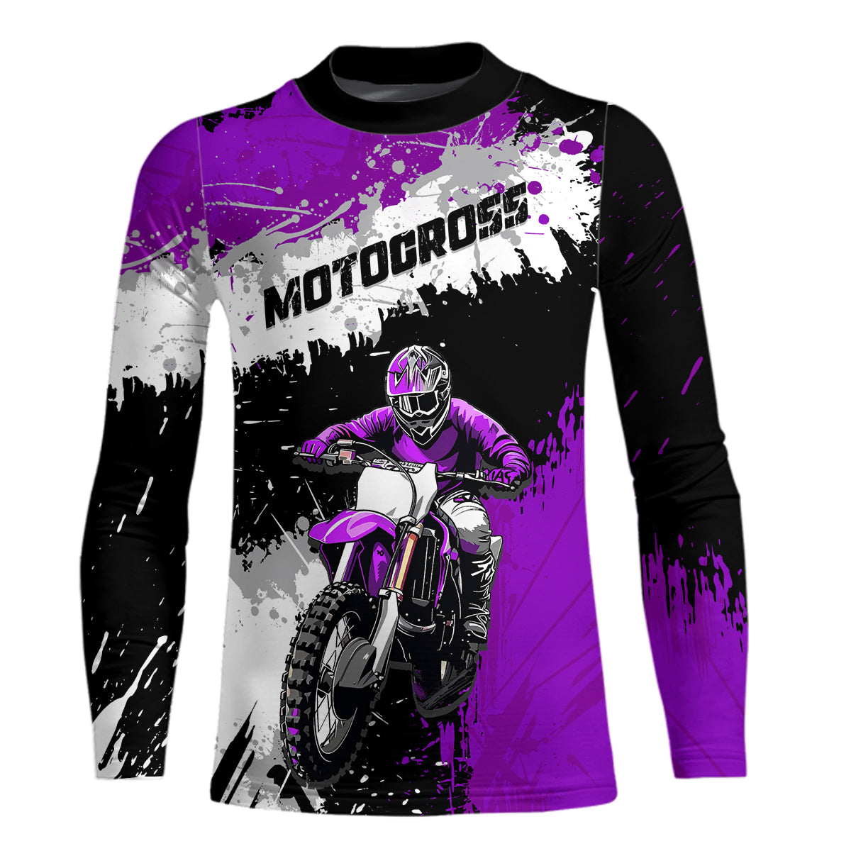 Adult&Kid Purple Custom Motocross Jersey UPF30+ MX Racing Dirt Bike Racewear| CTP34