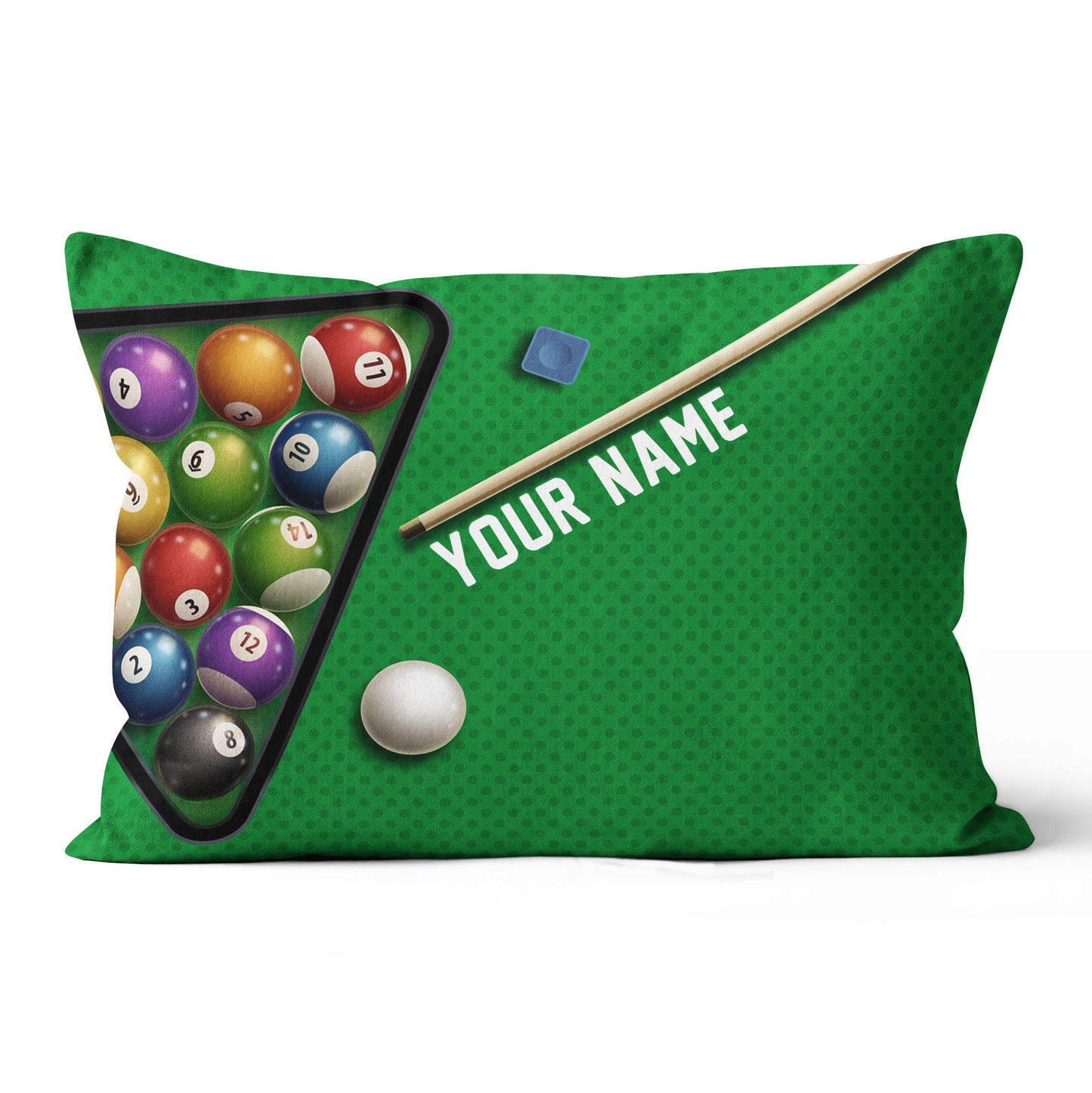 Personalized Green Billiard Table 3D Printed Throw Pillow Billiard Gifts TDM0780