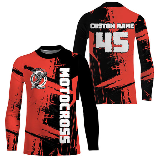 Personalized Extreme Motocross Jersey UPF30+ Kid Adult MX Racing Off-road Dirt Bike Shirt NMS1194