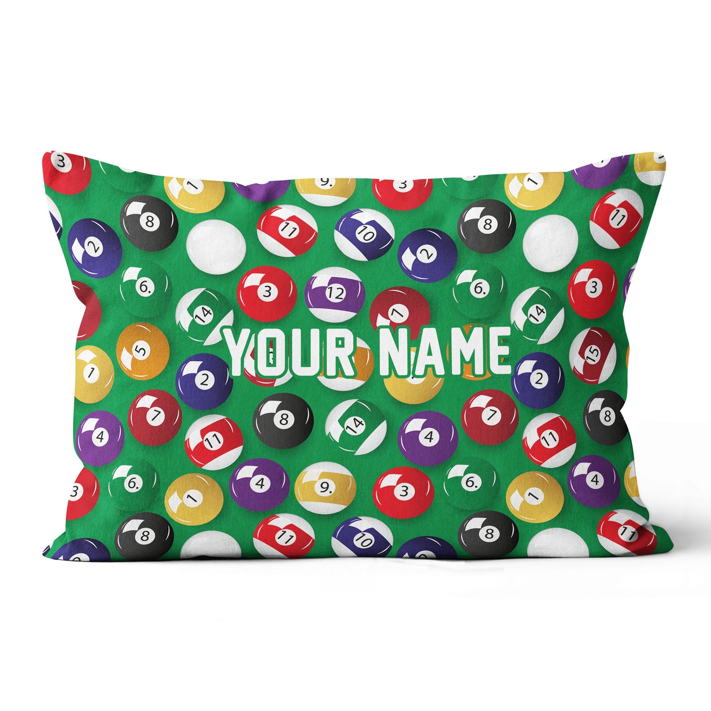 Personalized Billiard Balls Pillow, Custom Throw Pillows Billiards Gifts VHM0842