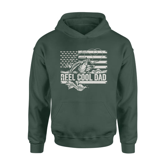 Reel Cool Dad American flag shirt, Perfect Father's Day Gifts for Fisherman D01 NQS1213 - Standard Hoodie