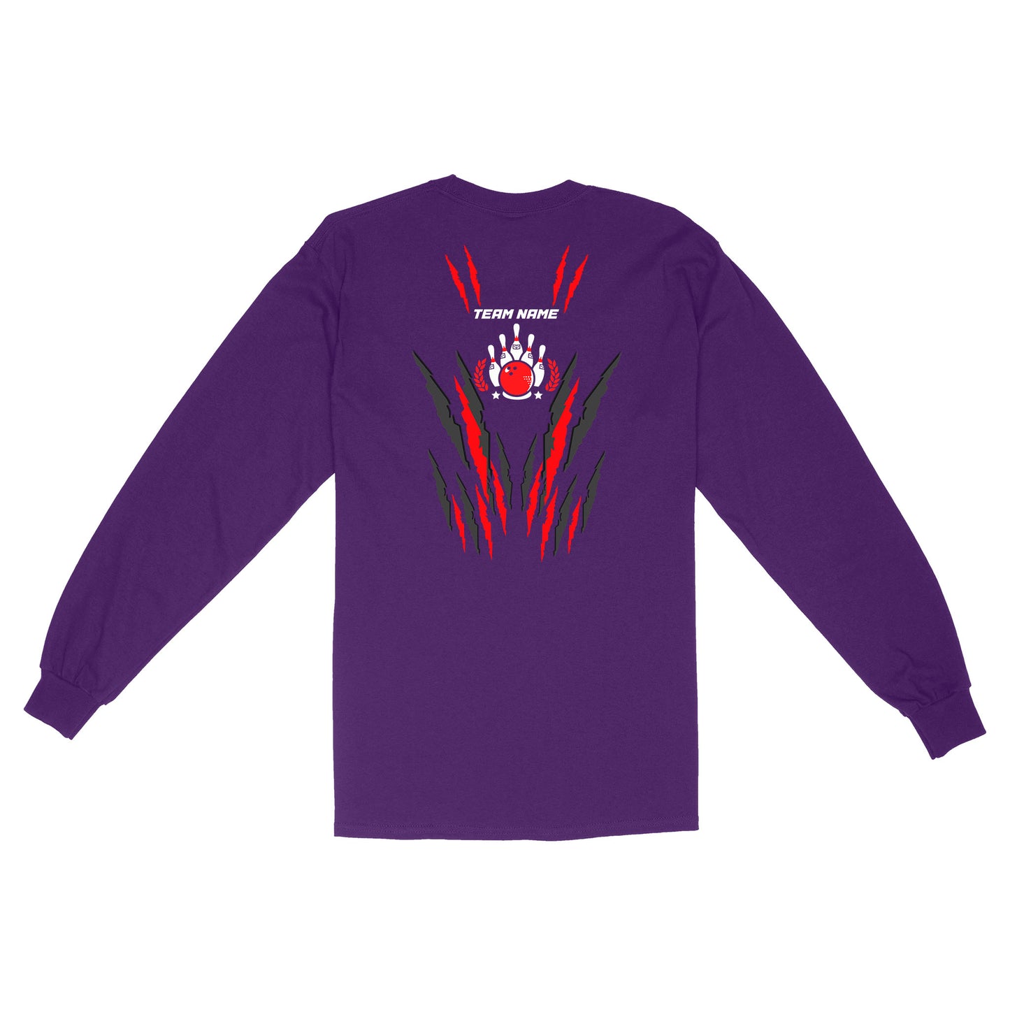 Flame Bowling Custom Name and Team Name Bowling Long Sleeve Shirts, Gift For Bowlers D02 NQS9900