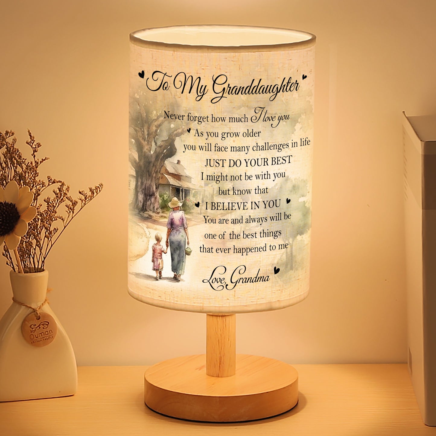 Granddaughter Table Lamp Granddaughter Gifts from Grandma, Granddaughter and Grandma Lamp CTNT1