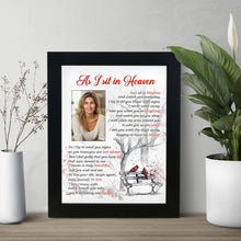 Load image into Gallery viewer, Memorial Shadow Box As I Sit in Heaven Memorial Picture Frame for Loss of Loved One 2x3 Photo TND1