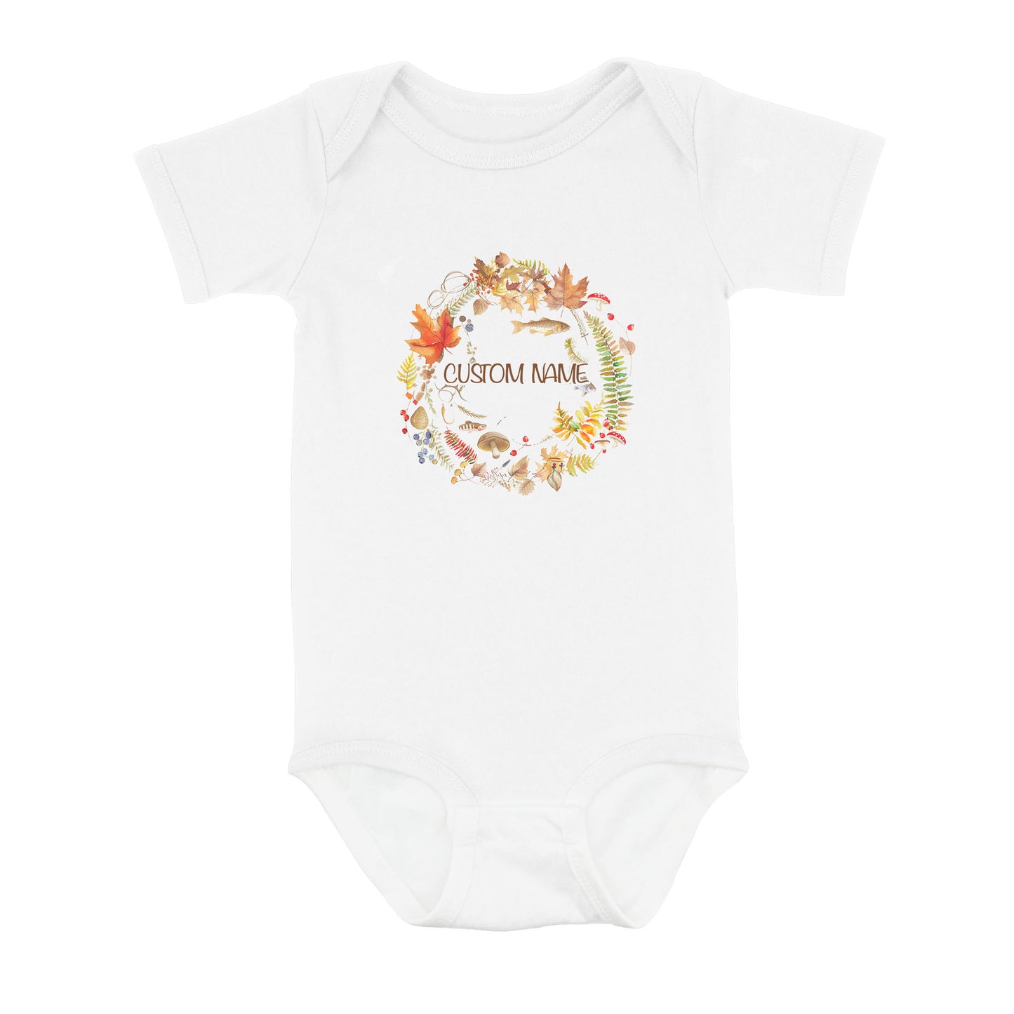 Custom Fall Fishing Infant Fishing Shirts, Fall Fishing Baby Onesie Thanksgiving Newborn IPHW7142