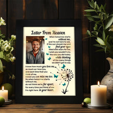 Load image into Gallery viewer, Memorial Shadow Box Letter from Heaven Sympathy Picture Frame Gifts for Loss of Loved One 2x3 Photo TND7
