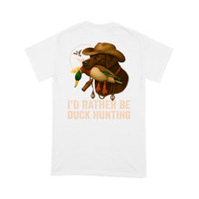 Load image into Gallery viewer, I'd Rather Be Duck Hunting Chocolate Labs Dog Men T-shirt FSD4705 D03