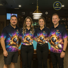 Load image into Gallery viewer, Custom Galaxy Billiard Shirt 8 Ball Billiard Jersey for Women Polo &amp; Quarter-Zip BHT10