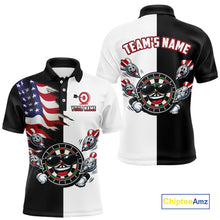 Load image into Gallery viewer, Custom Funny Dartboard Shirt for Men American Dart Shirt for Team Polo &amp; 1/4-Zip Dart League DHT5