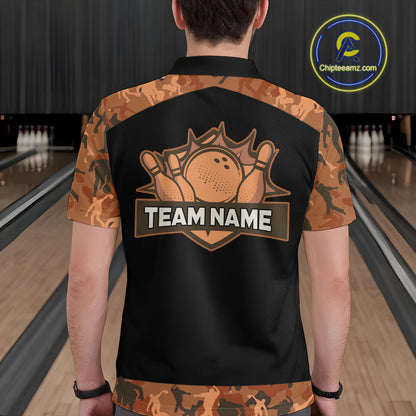 Tiger Bowling Shirt Custom Bowling Team Jersey for Men Bowling Outfit Polo & 1/4-Zip QZT772