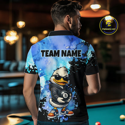 Custom Funny Duck Billiard Shirt for Men 8 Ball Billiard Team Jersey Pool Shirt Unisex BHT21