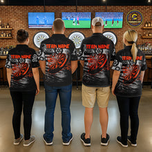 Load image into Gallery viewer, Custom Black &amp; Red Dart Shirt for Team Polo &amp; 1/4-Zip Dart Jersey for Women Dart Outfit Gifts DHT8