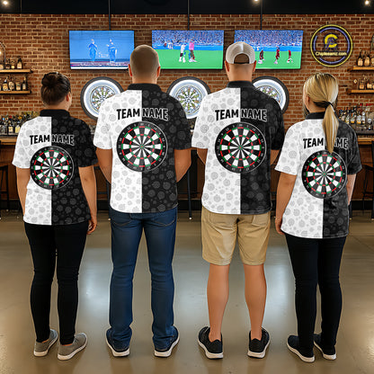 Custom Black & White Skull Dart Shirt for Women American Flag Dart Jersey for Team Dartboard Shirts Gift DHT10
