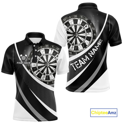 Personalized Grey Dart Shirt for Team Dart Jersey for Men Dartboard League Uniform DHT11