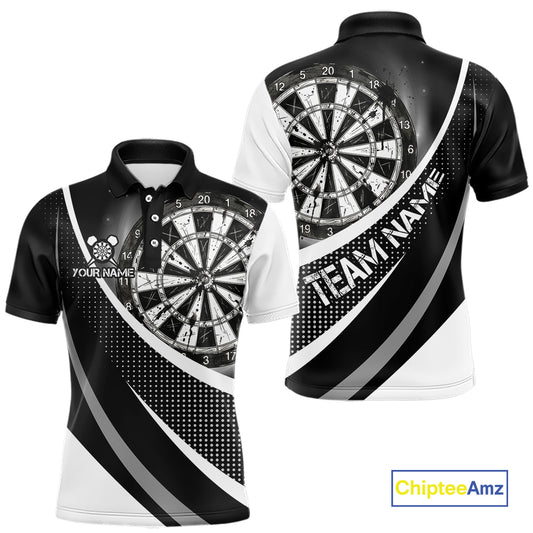 Personalized Grey Dart Shirt for Team Dart Jersey for Men Dartboard League Uniform DHT11