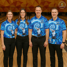 Load image into Gallery viewer, Custom Tie Dye Shark Bowling Shirt for Women Funny Bowling Team Jersey Polo &amp; 1/4 Zip QZT1004
