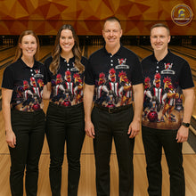 Load image into Gallery viewer, Custom Funny Chicken Family Bowling Shirt for Women Bowling Team Jersey Polo &amp; Quarter-Zip QZT1005
