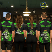Load image into Gallery viewer, Funny Green Crocodile Billiard Team Shirt for Women Custom 8 Ball Pool Billiard Jersey Polo &amp; 1/4-Zip BHT18