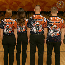 Load image into Gallery viewer, Custom Orange Funny Duck Bowling Team Shirt for Women Bowling League Jersey Polo &amp; Quarter-Zip QZT895