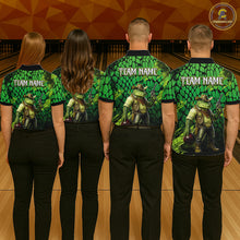 Load image into Gallery viewer, Funny Green Cowboy Alliagator Bowling Shirt for Women Custom Bowling Team Jersey Polo &amp; 1/4-Zip Bowling Outfit QZT1012