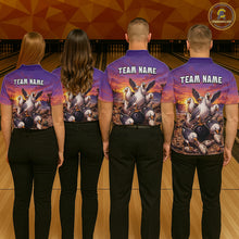 Load image into Gallery viewer, Custom Sunset Funny Gull Team Bowling Shirt for Women Bowling League Jersey Polo &amp; Quarter-Zip QZT1017