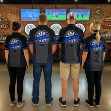 Load image into Gallery viewer, Personalized Blue Dart Team Shirt for Women Custom Dart Jersey Polo &amp; 1/4-Zip Dartboard Outfit DHT16