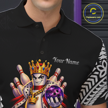Load image into Gallery viewer, Funny King Pins Bowling Team Shirt for Men Custom Tribal Buddies Bowling Jersey Polo &amp; 1/4 Zip QZT946