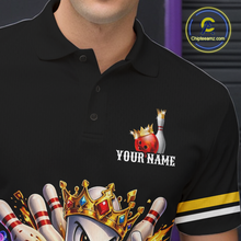 Load image into Gallery viewer, Custom King Pins Bowling Shirt for Men Bowling Team Jersey Polo &amp; Quarter-Zip Shirt Bowling Tournament QZT950