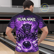 Load image into Gallery viewer, Custom Panther Bowling Shirt for Men Bowling Team Jersey Bowling Outfit Polo &amp; Quarter-Zip QZT970