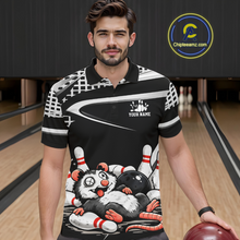 Load image into Gallery viewer, Personalized Funny Opossum Bowling Shirt Bowling Jersey for Men Bowling Polo &amp; Quarter-Zip QZT847