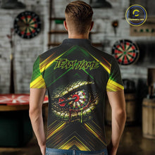 Load image into Gallery viewer, Yellow &amp; Green Cobra Snake Dart Shirts for Men Custom Dart Team Jersey Polo &amp; 1/4-Zip Dart Outfit DHT22