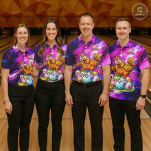 Load image into Gallery viewer, Custom Funny Chicken Bowling Team Shirt for Women Easter Bowling League Jersey Polo &amp; 1/4-Zip QZT939