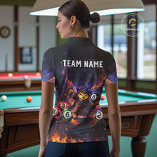 Load image into Gallery viewer, Custom Owl Witch Billiard Shirt for Women 8 Ball Billiard Jersey Pool Shirt Polo &amp; 1/4 Zip Unisex BHT3