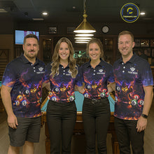 Load image into Gallery viewer, Custom Owl Witch Billiard Shirt for Women 8 Ball Billiard Jersey Pool Shirt Polo &amp; 1/4 Zip Unisex BHT3