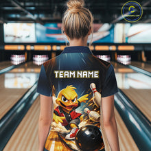 Load image into Gallery viewer, Personalized Funny Duck Bowling Team Shirt for Women Bowling League Uniform Polo &amp; 1/4-Zip QZT858