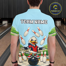 Load image into Gallery viewer, Personalized Funny Duck Bowling Team Shirt for Men Bowling Jersey Performance Polo &amp; 1/4-Zip QZT45