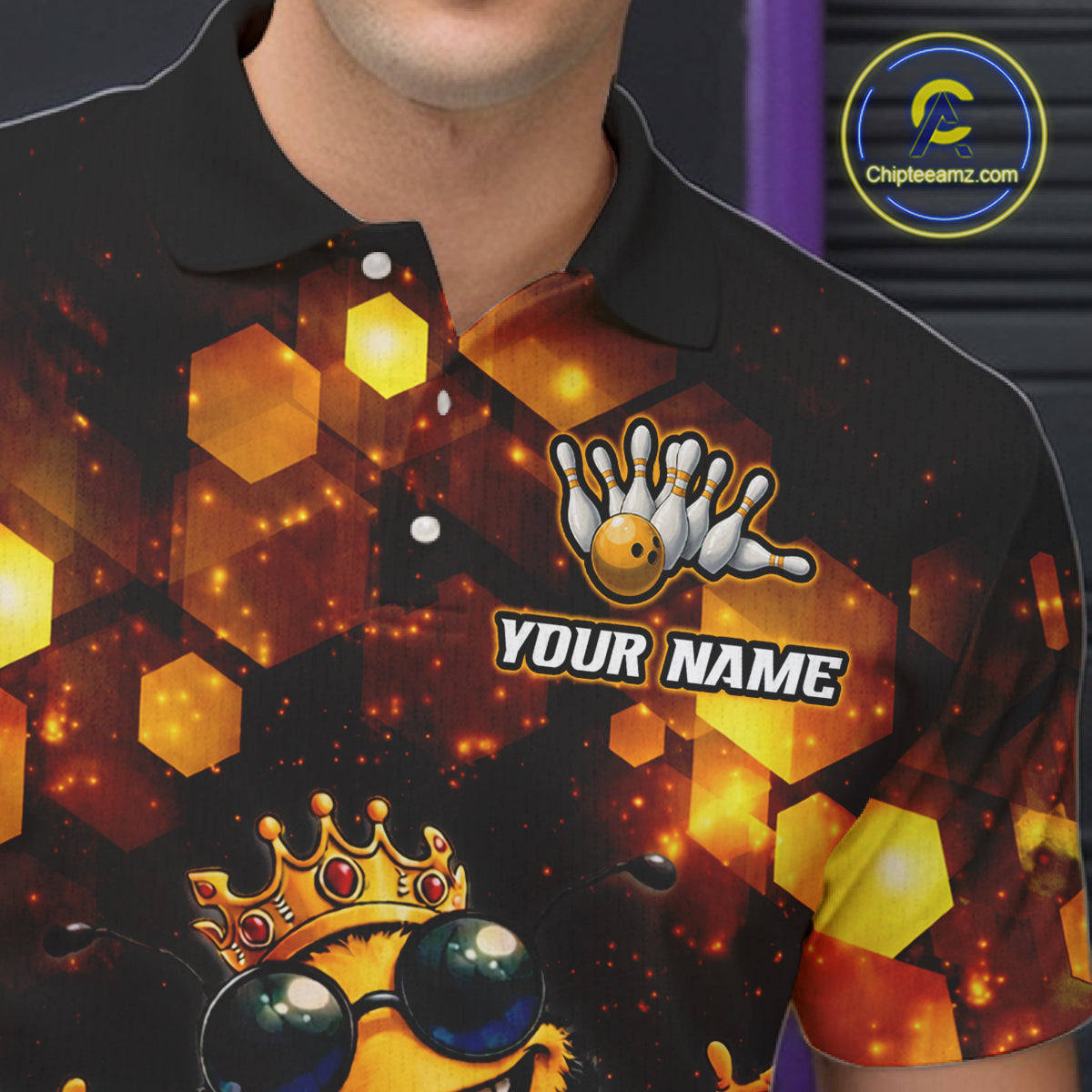 Funny Bee Bowling Shirt for Men Custom Bowling Team Jersey Bowling Outfit Polo & Quarter-Zip QZT952