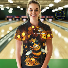 Load image into Gallery viewer, Funny Bee Bowling Shirt for Women Custom Bowling Team Jersey Bowling Outfit Gift for Bowlers QZT952