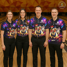 Load image into Gallery viewer, Custom Neon Funny Chicken Bowling Team Jersey for Women Bowling Buddy Shirt Bowling Tournament Polo &amp; Quarter-Zip QZT956