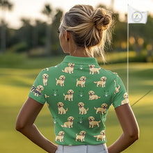 Load image into Gallery viewer, Womens Golf Polo Shirt Custom Funny Labrador Retriever Team Ladies Golf Top, Dog Lover Gift NHN0215
