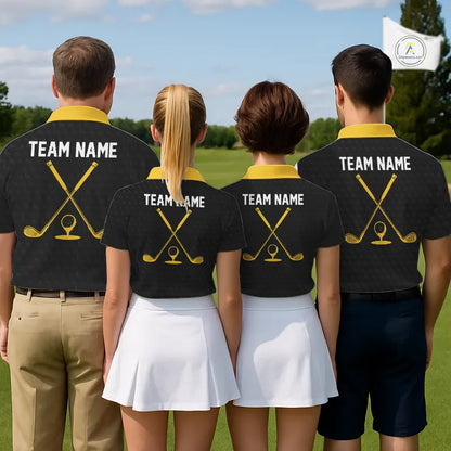 Black And Yellow Golf Ball Mens Golf Polo Shirts Custom Golf Outfits Men Golf Gifts For Men NHN0042