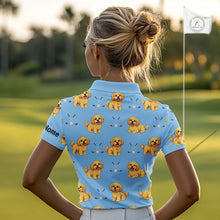 Load image into Gallery viewer, Womens Golf Polo Shirt Custom Funny Cockapoo Pattern Team Ladies Golf Tops, Dog Lover Gift NHN0209